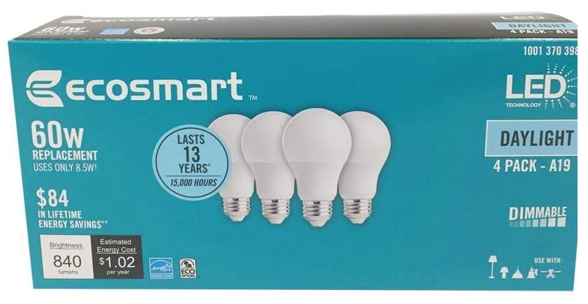 ECOSmart Energy Star LEDs save energy stop climate change save money.