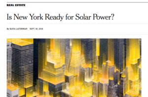 New York Times solar power