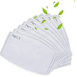 These reusable carbon filters work in reusable cotton face masks and improve their effectiveness.