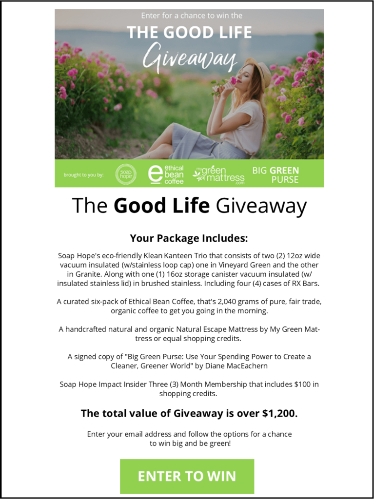 good life get green giveaway