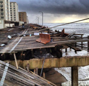 hurricane destroyed this boardwalk