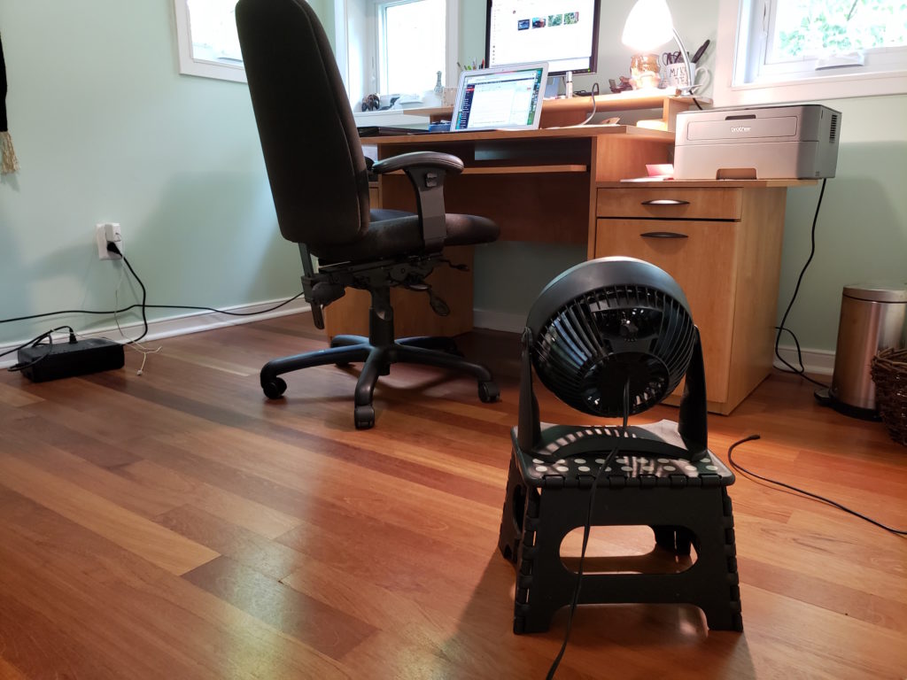 portable fan is one way to keep house cool