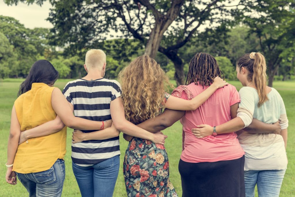 Image of diverse women concerned about climate change